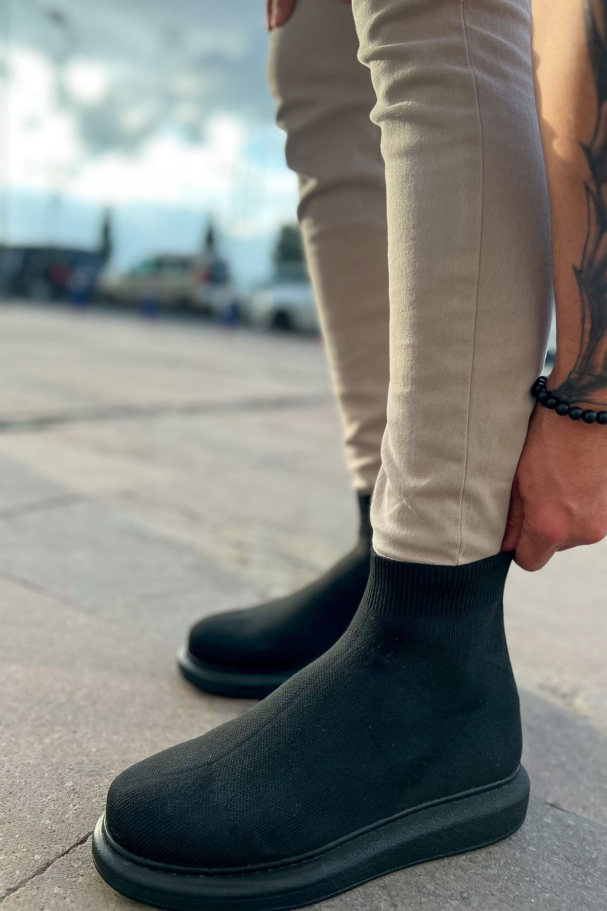 CH207 B.Knitwear RRT Men's Shoes sneakers boot BLACK - STREETMODE ™