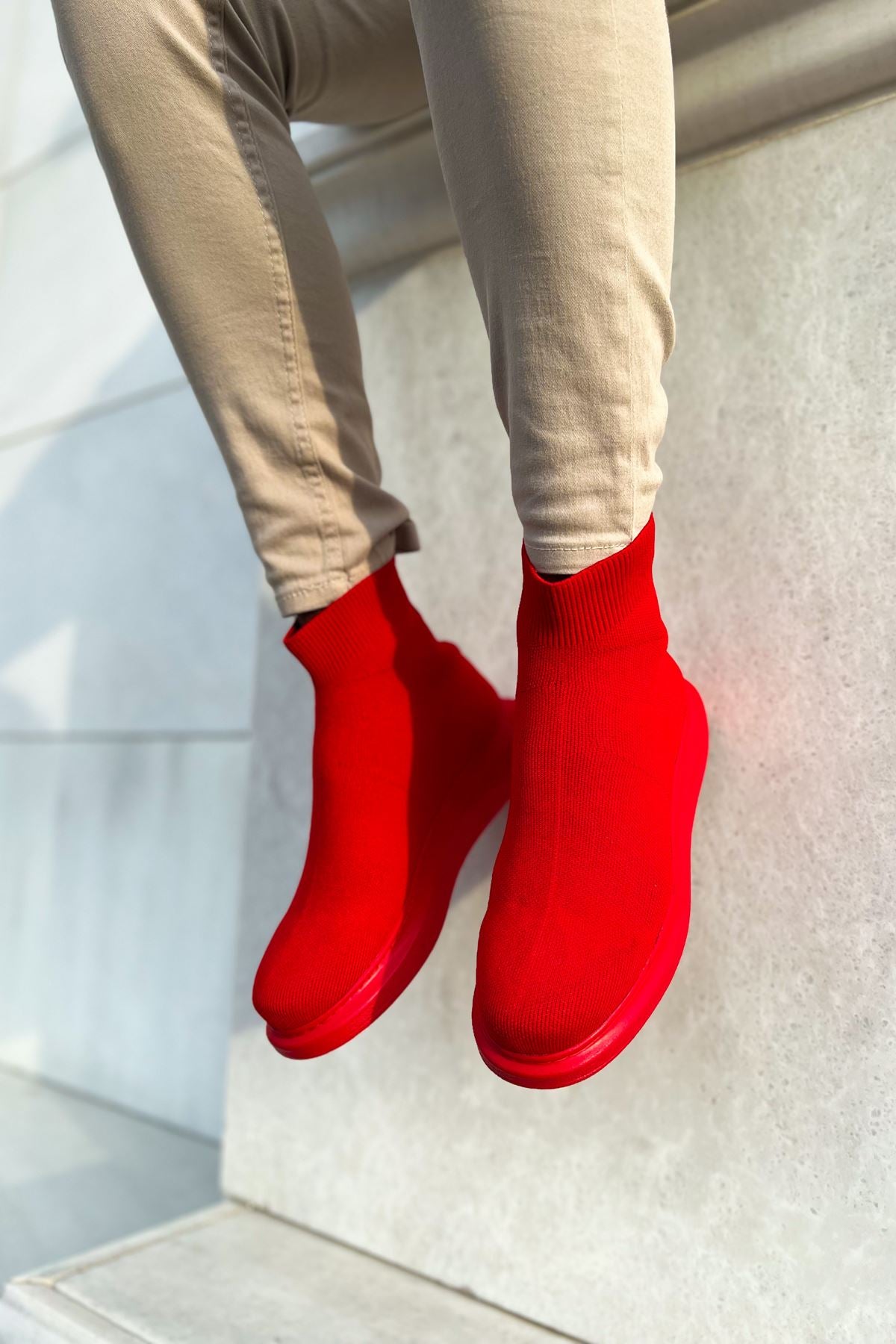 CH207 B.Knitwear RRT Men's Shoes sneakers boot RED - STREETMODE ™
