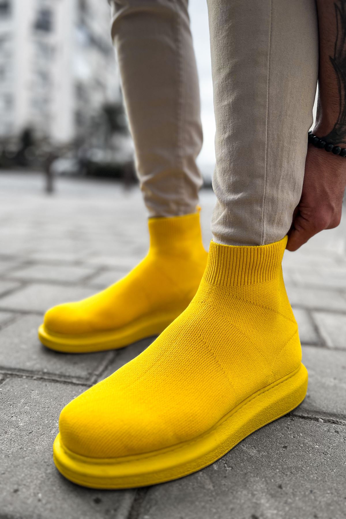 CH207 TRT Maglieria-T Men's Shoes YELLOW Boots - STREETMODE ™