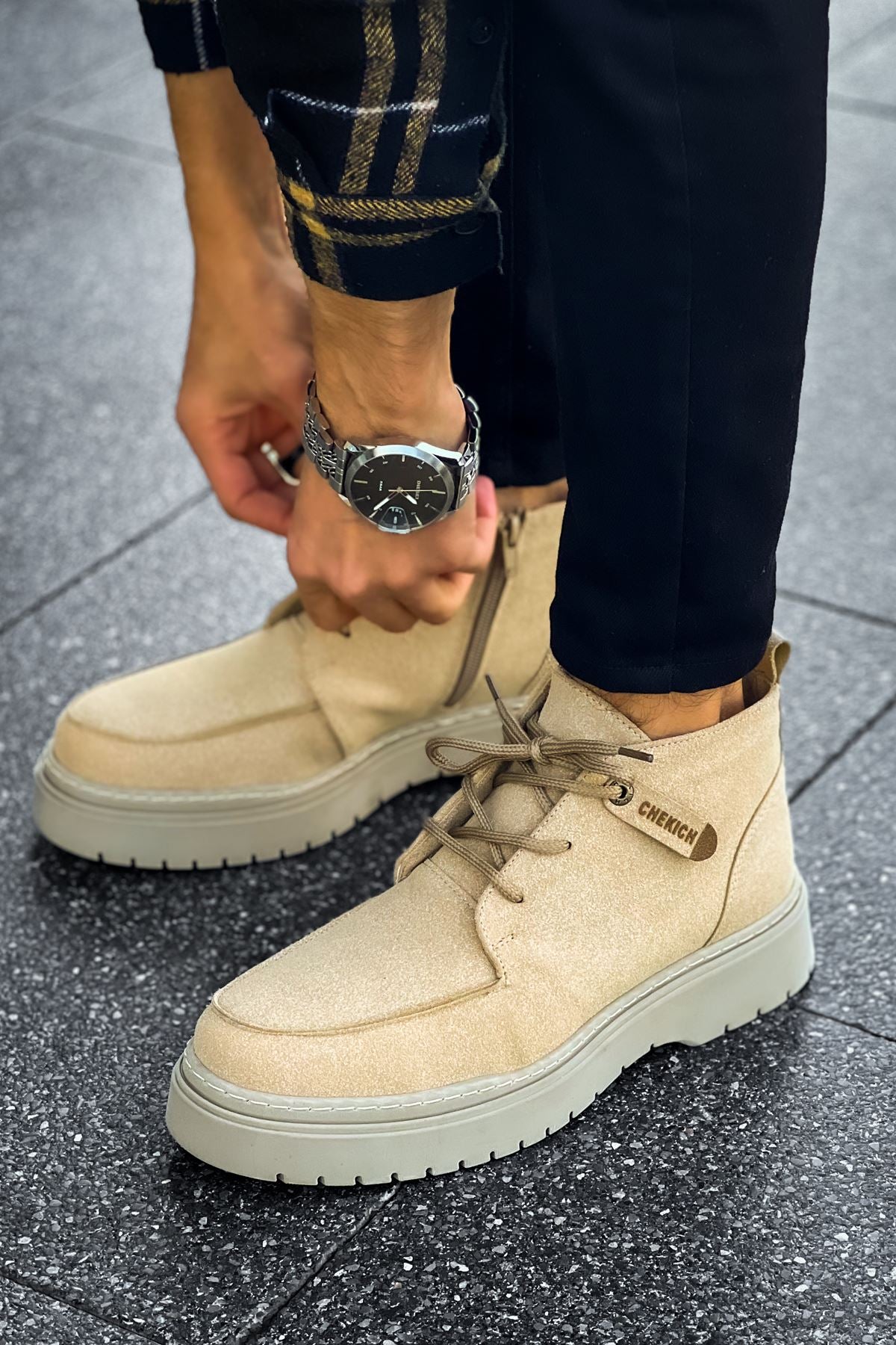CH213 Men's Boots SAND Suede - STREETMODE ™