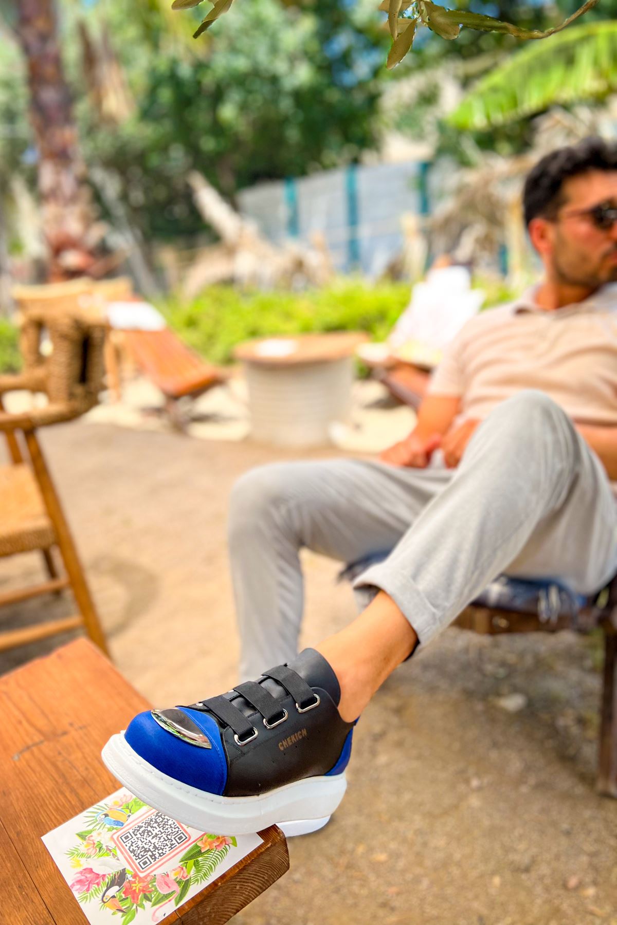 CH251 GBT Mirror Furry Men's Shoes BLACK/SAX BLUE - STREETMODE ™