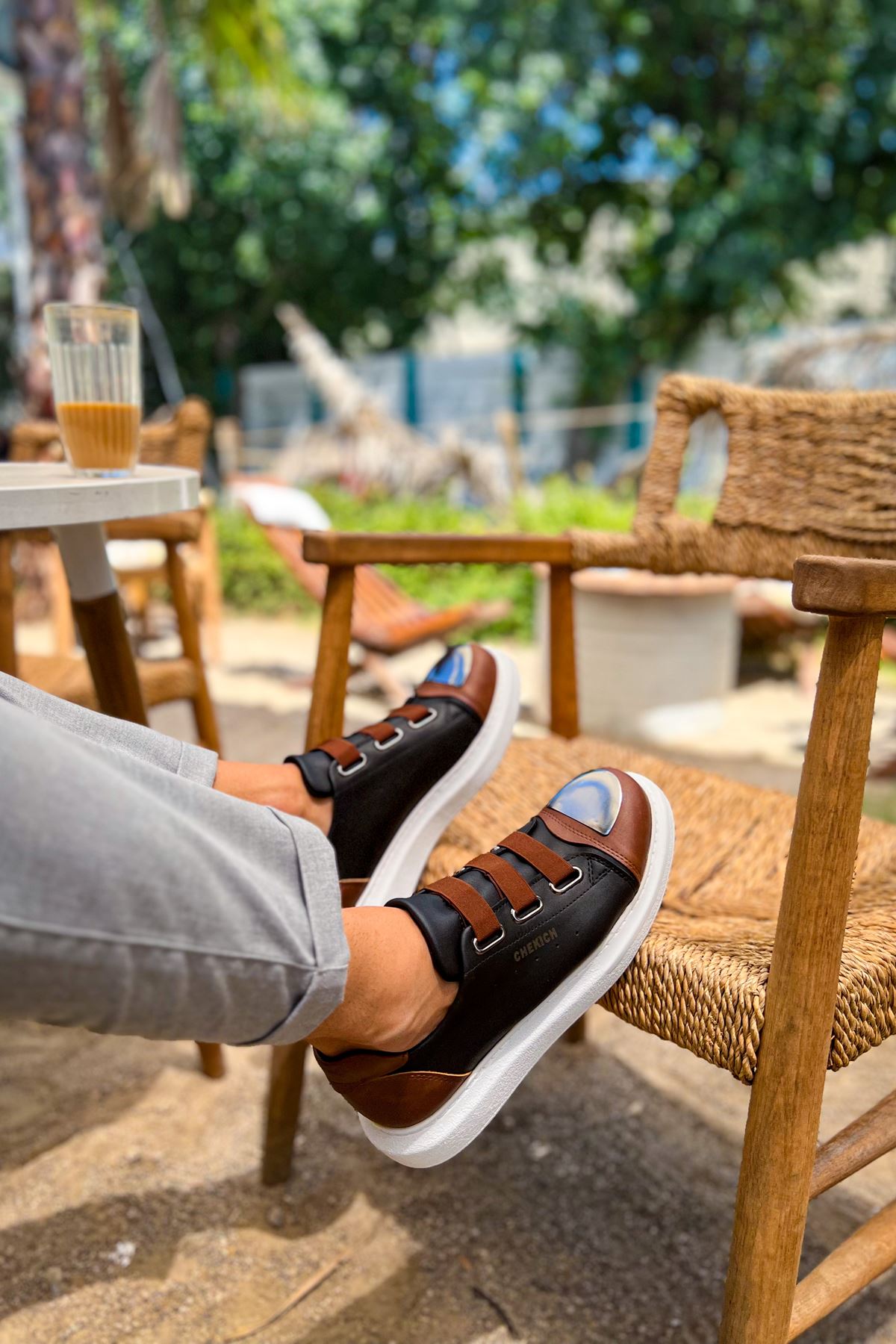 CH251 GBT Mirror Furry Men's Shoes BLACK/Brown - STREETMODE ™