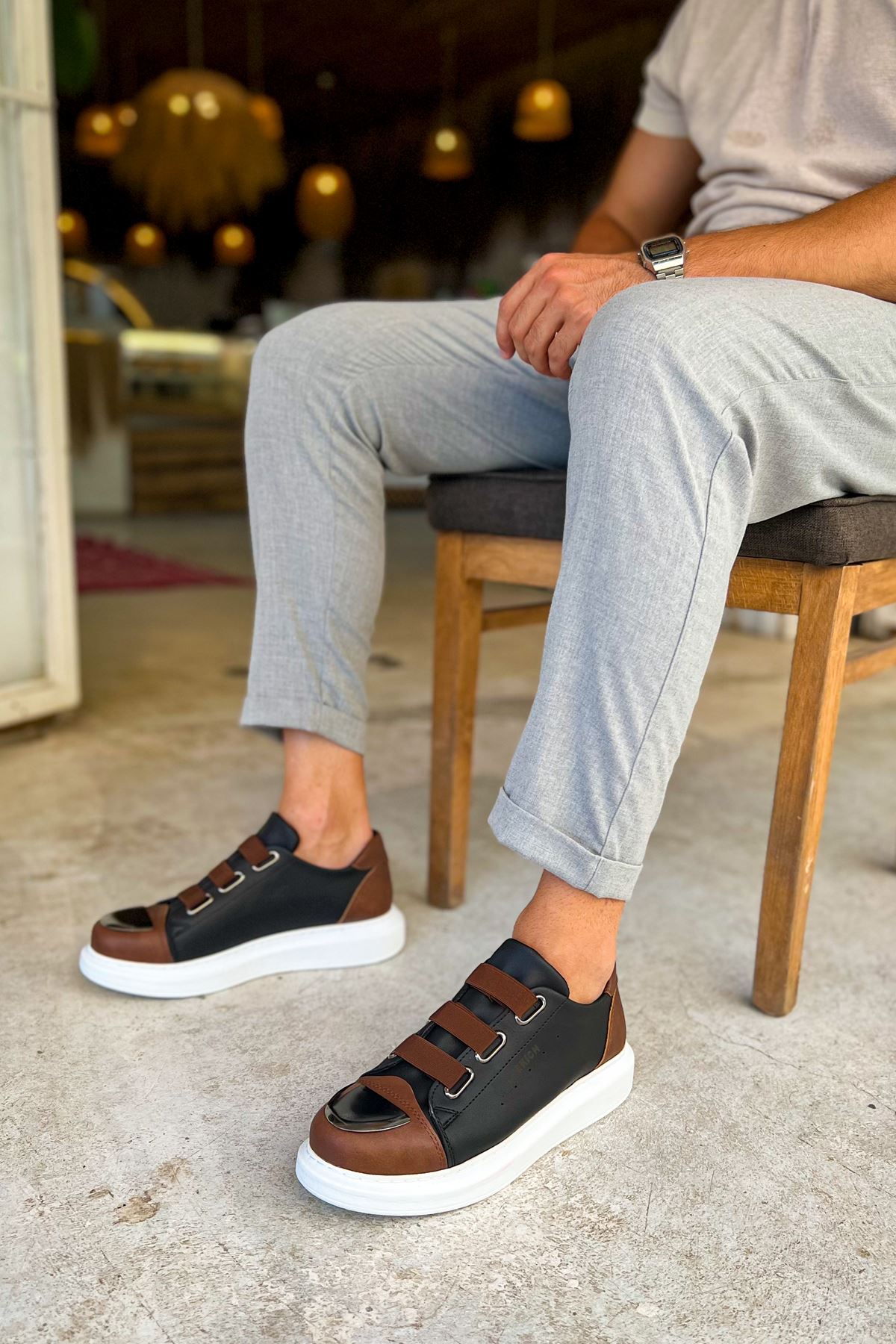CH251 GBT Mirror Furry Men's Shoes BLACK/Brown - STREETMODE ™