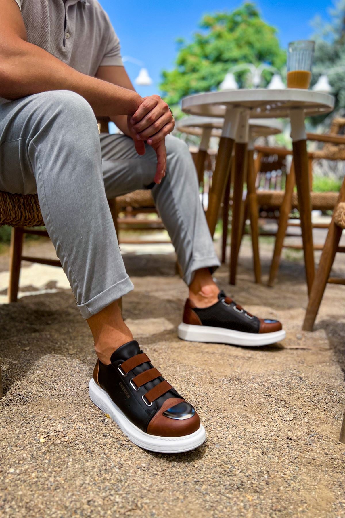 CH251 GBT Mirror Furry Men's Shoes BLACK/Brown - STREETMODE ™