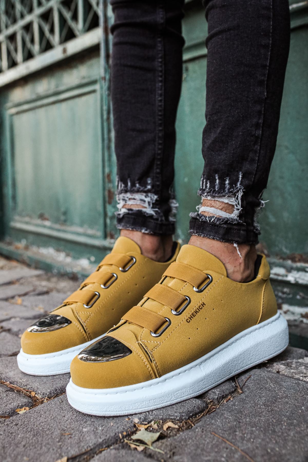 CH251 Men's Unisex Ocher (White Sole) Casual Sneaker Sports Shoes - STREETMODE ™