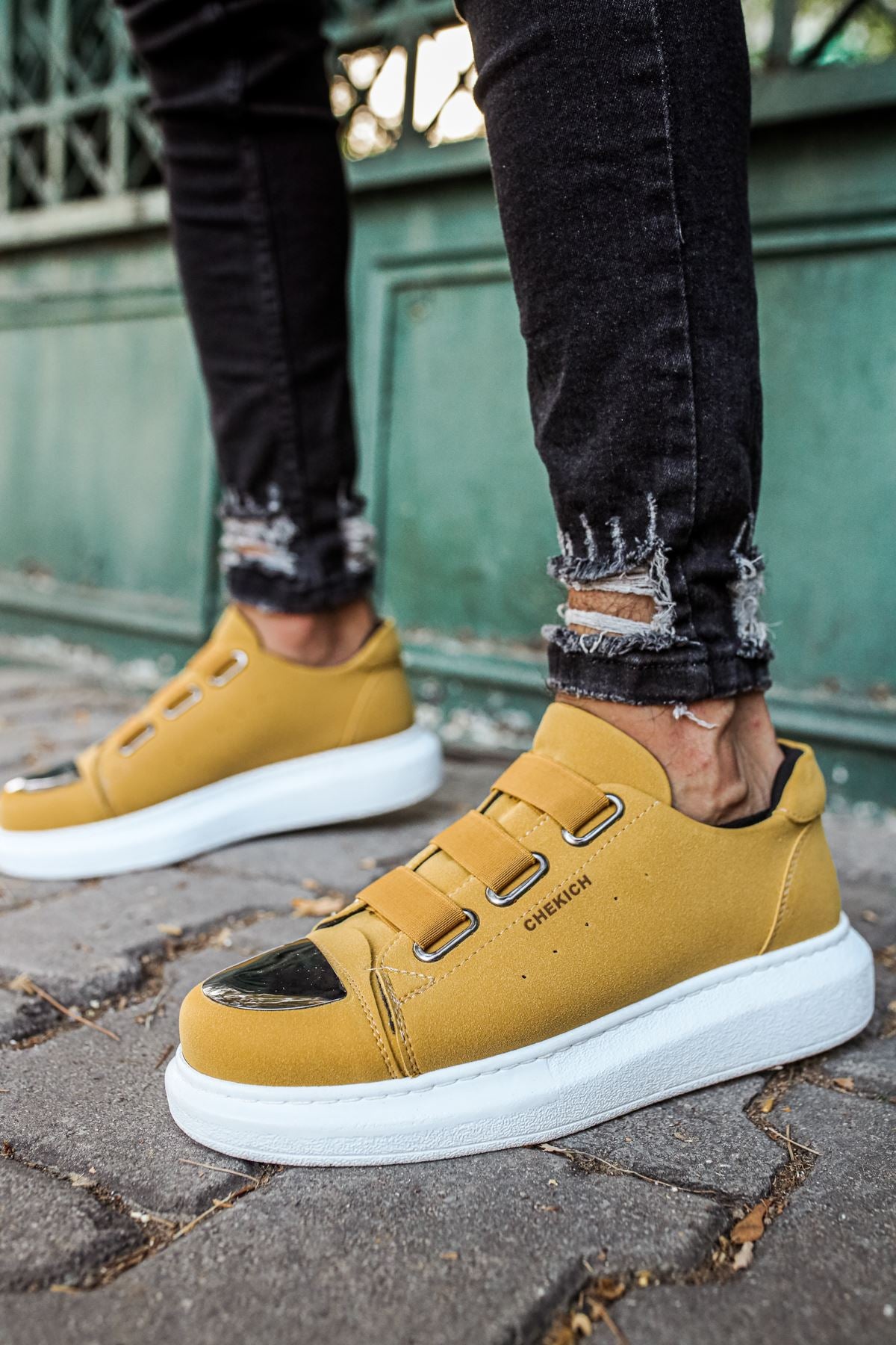 CH251 Men's Unisex Ocher (White Sole) Casual Sneaker Sports Shoes - STREETMODE ™