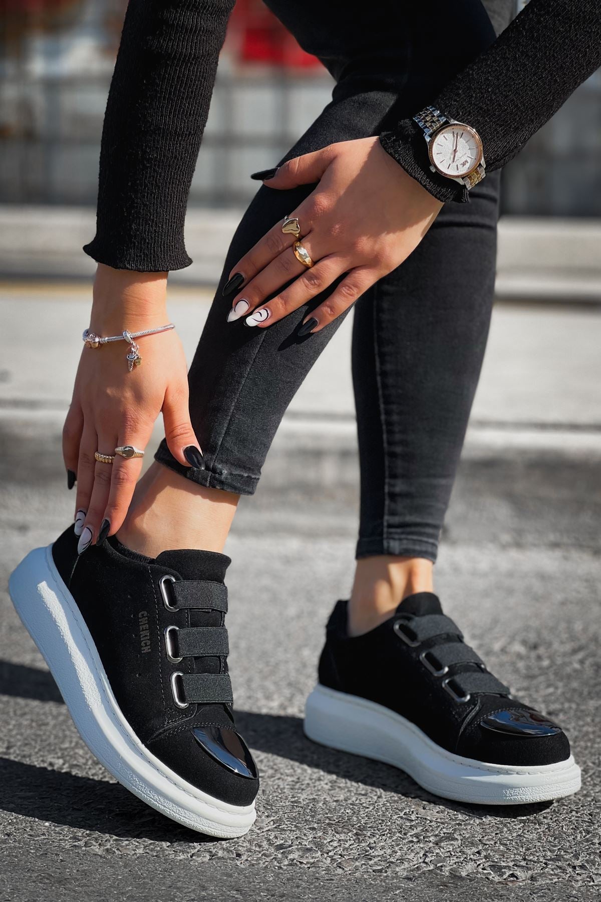 CH251 SBT Mirror Suede Women's Shoes BLACK - STREETMODE ™