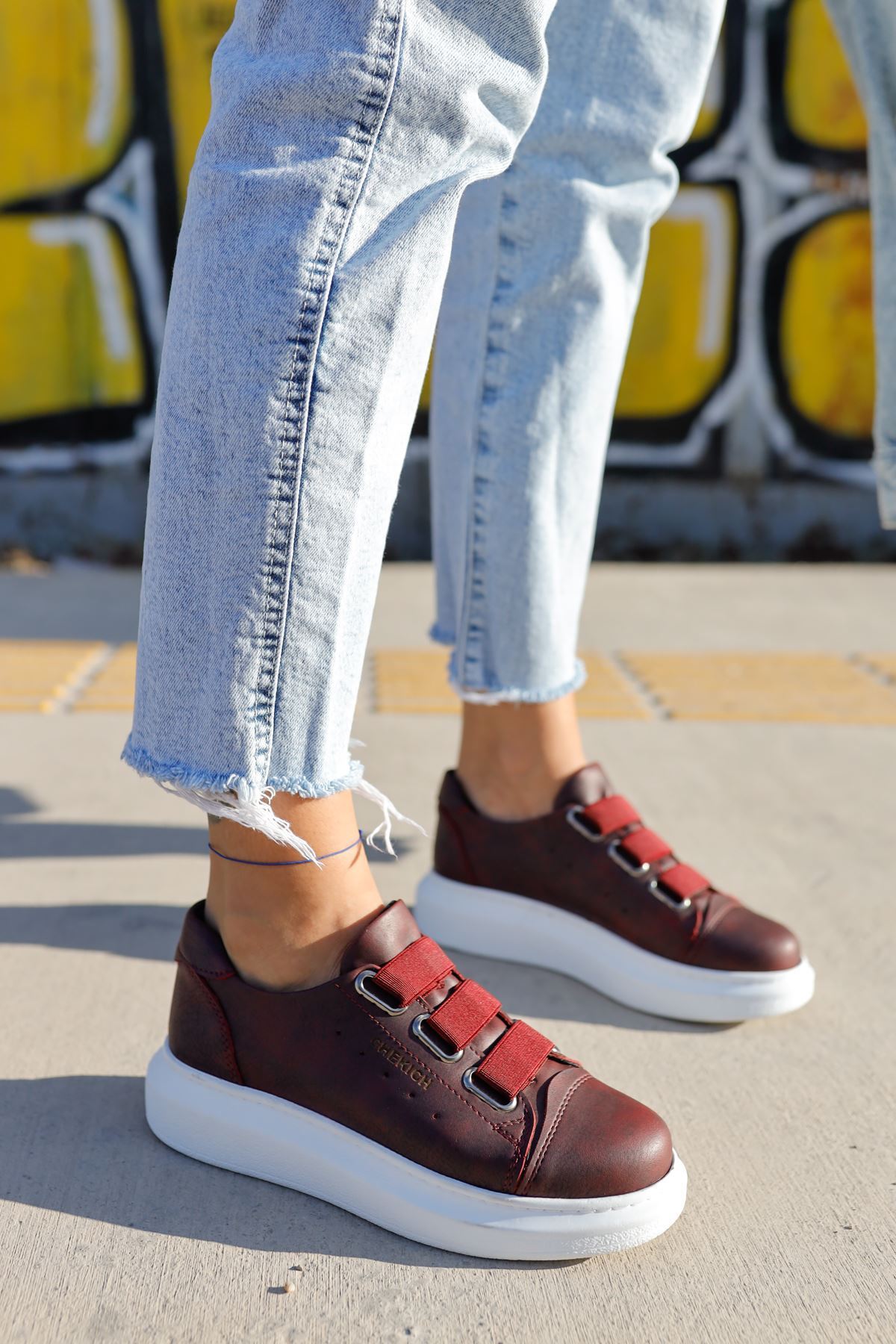 CH253 CBT Women's Sneakers Shoes CLARET RED - STREETMODE ™
