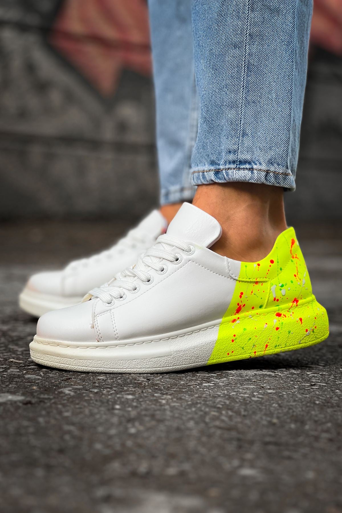 CH254 CST Pittura Men's Shoes 502 NEON YELLOW HEEL SPLASH - STREETMODE ™