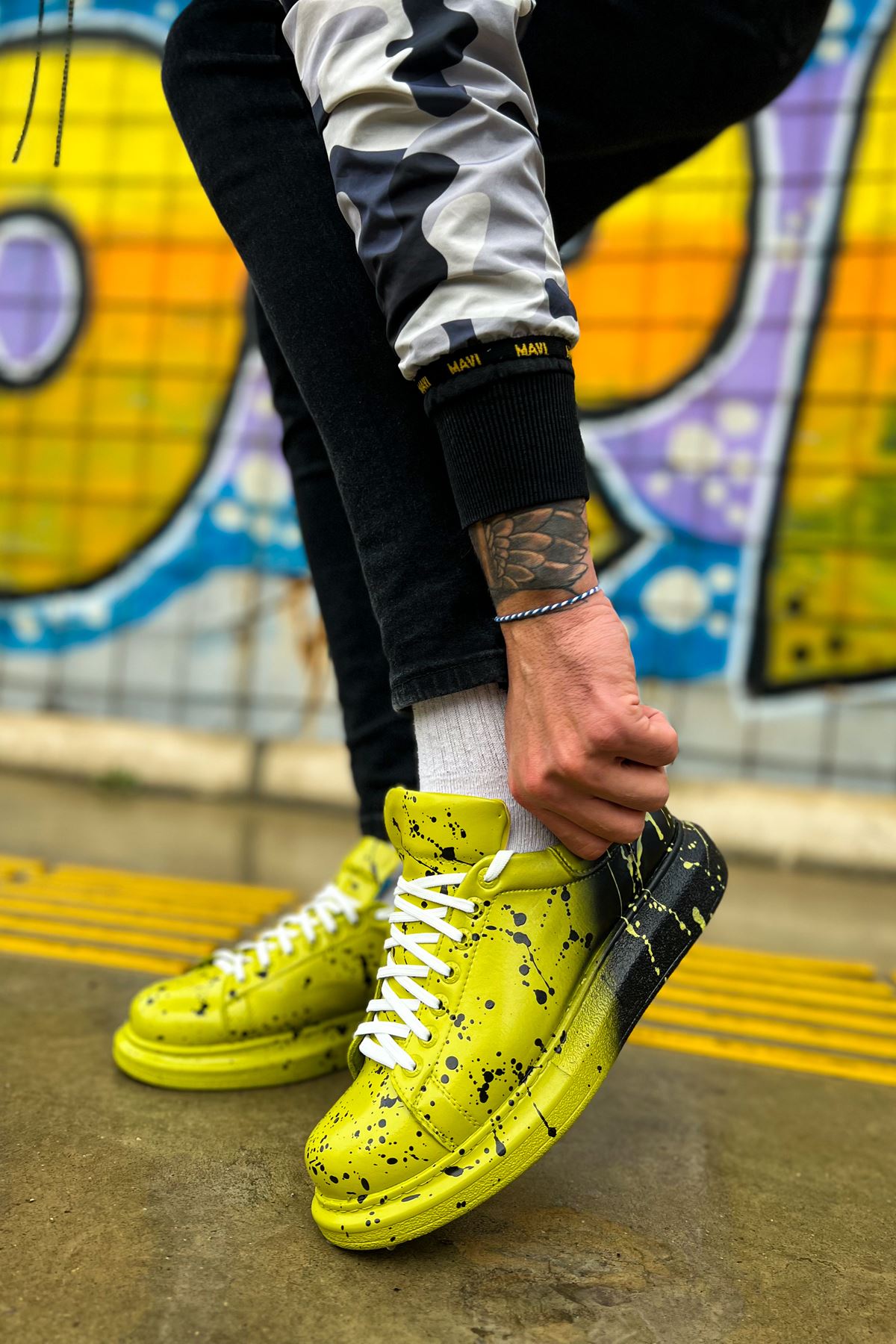 CH254 CBT Pittura Men's Shoes Sneakers GREEN BLACK SPLUSH - STREET MODE ™