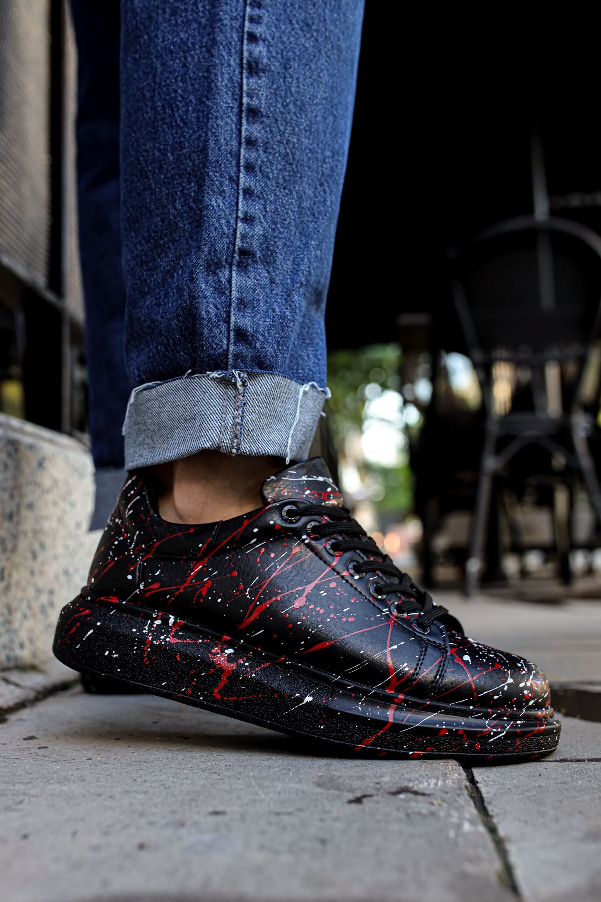 CH254 ST Men's Unisex Shoes 471 WHITE / RED SPLUSH - STREETMODE ™