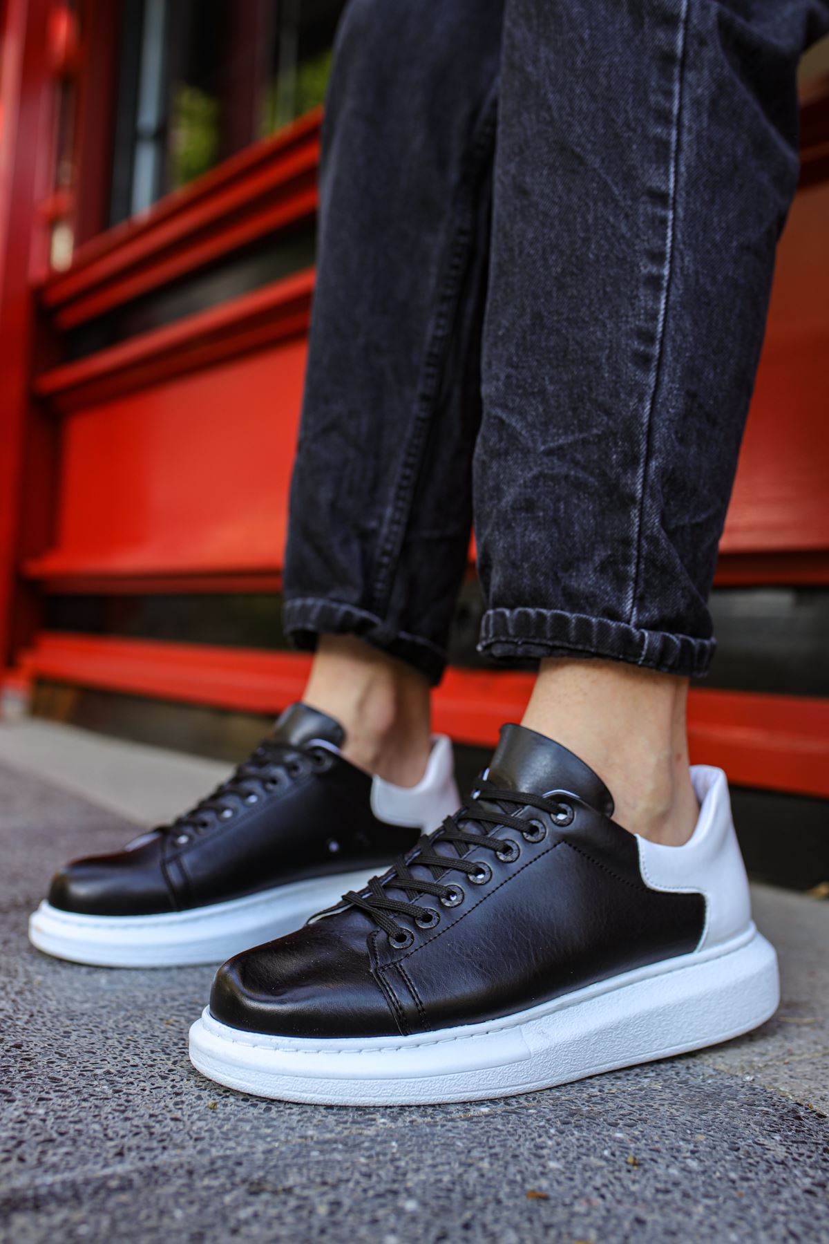 CH256 Men's Unisex Black-White Casual Sneaker Sports Shoes - STREETMODE ™