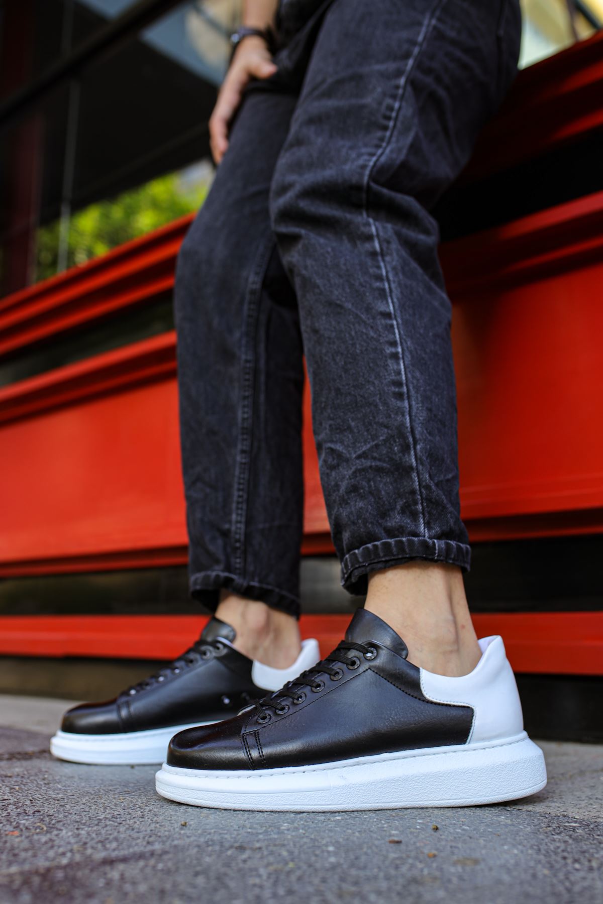 CH256 Men's Unisex Black-White Casual Sneaker Sports Shoes - STREETMODE ™