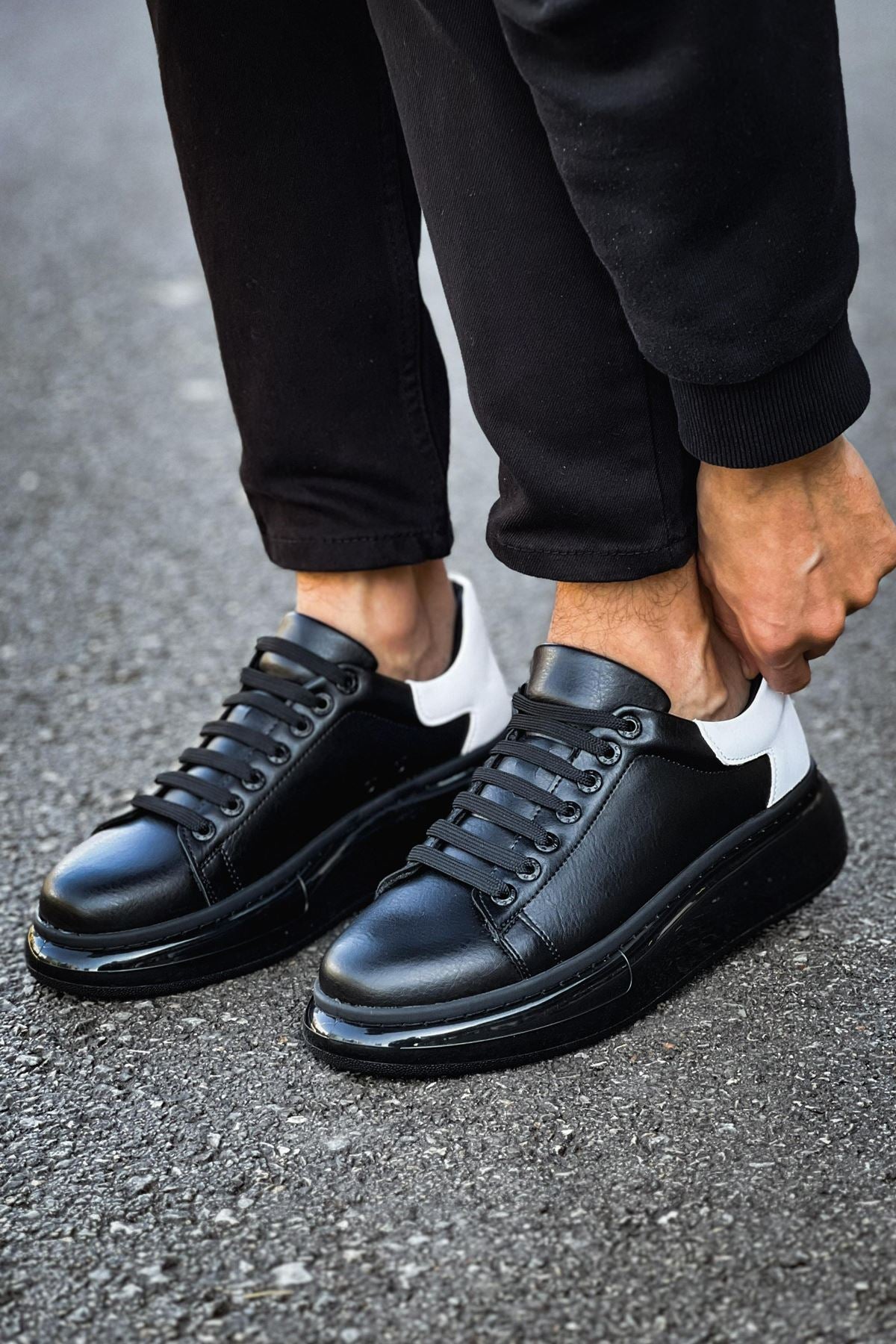 CH295 CST Men's Sneakers Shoes BLACK/WHITE - STREETMODE ™