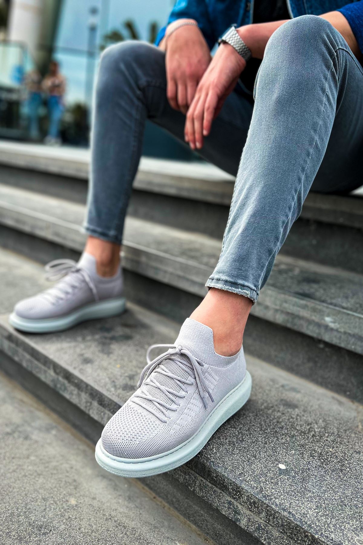 CH307 Knitwear Men's Shoes GRAY - STREETMODE ™