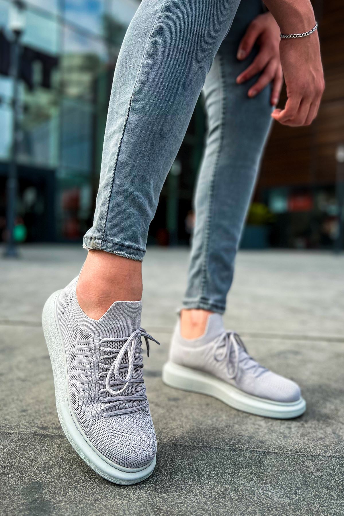 CH307 Knitwear Men's Shoes GRAY - STREETMODE ™