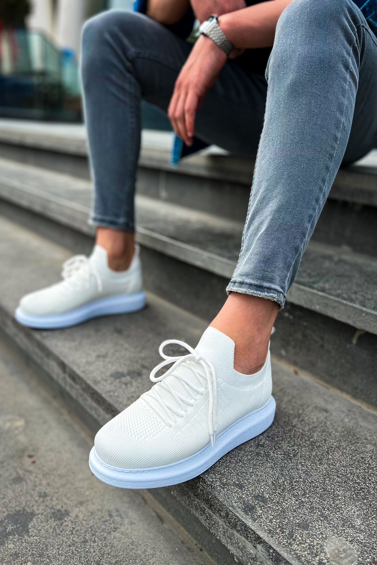 CH307 Knitwear Men's Shoes WHITE - STREETMODE ™