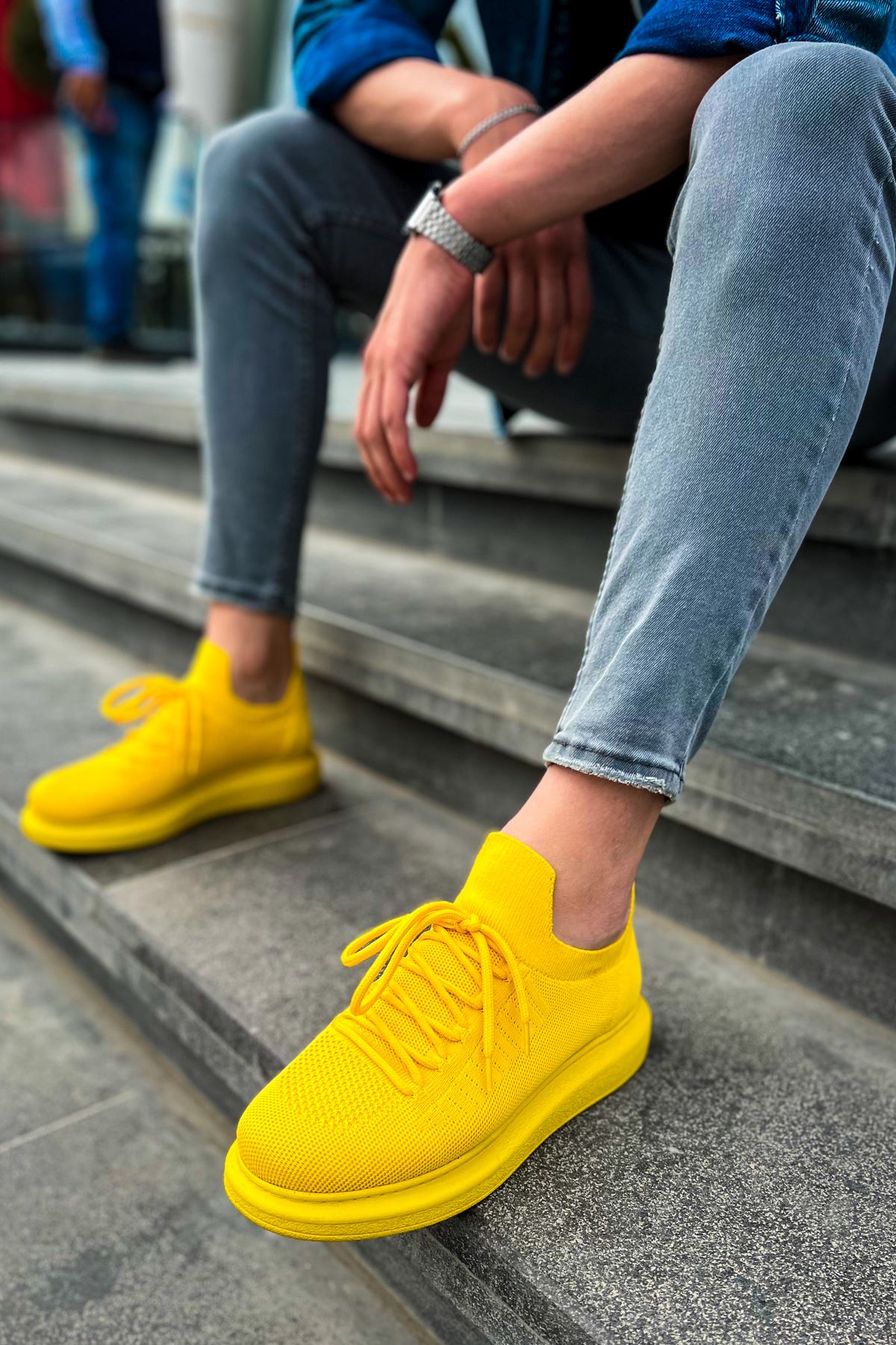 CH307 Knitwear Men's Shoes YELLOW - STREETMODE ™