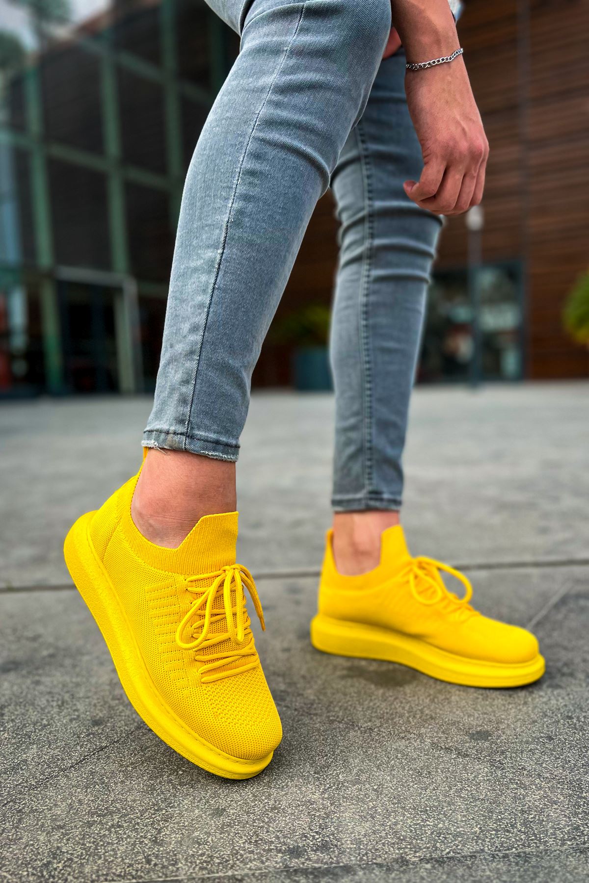 CH307 Knitwear Men's Shoes YELLOW - STREETMODE ™