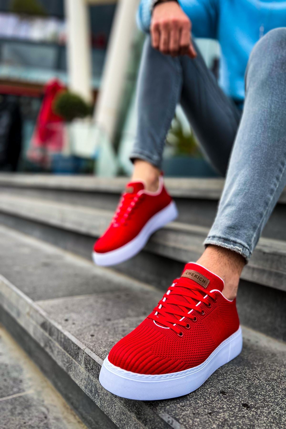 CH413 TBT Crew Men's Sneakers Shoes RED - STREETMODE ™