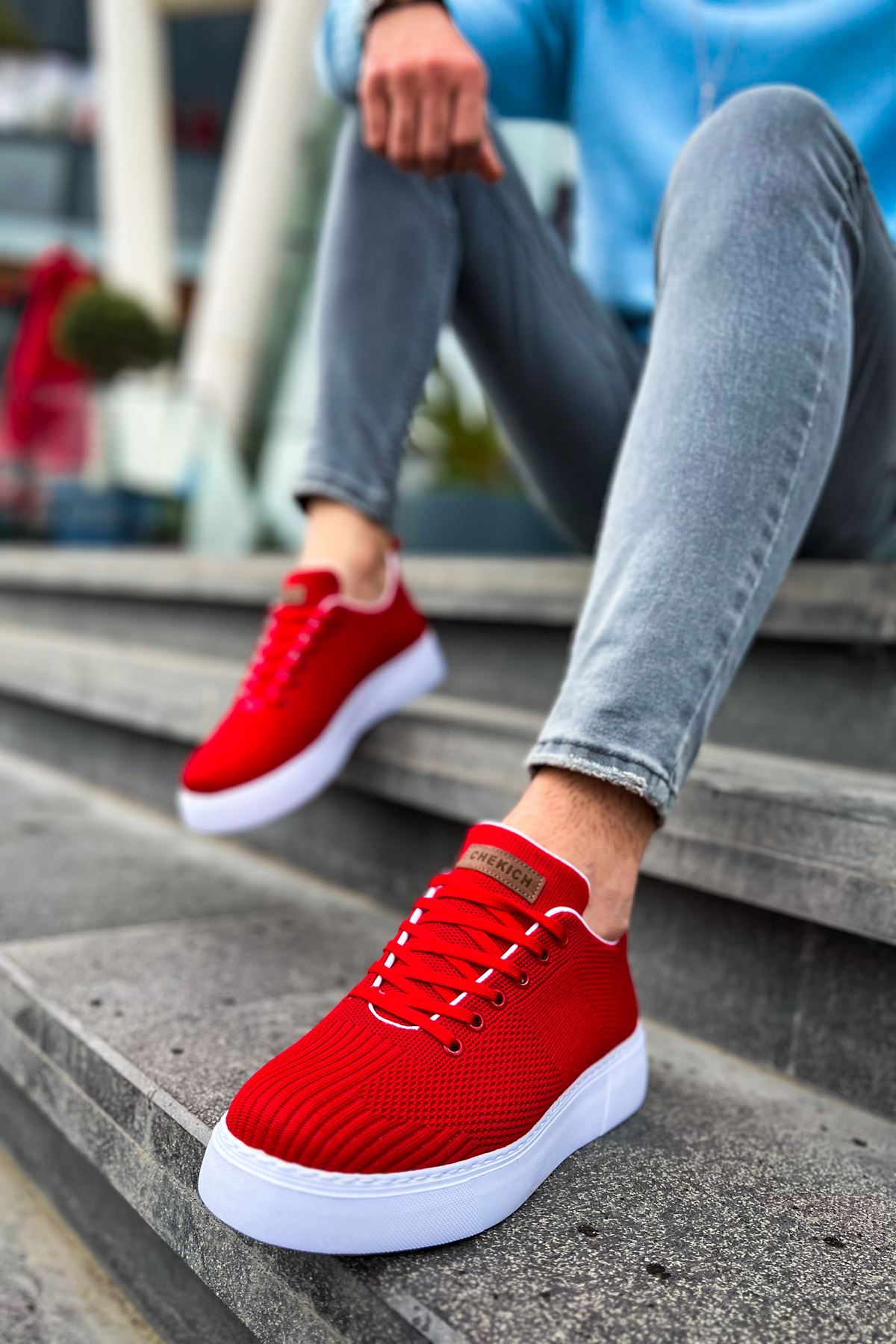 CH413 TBT Crew Men's Sneakers Shoes RED - STREETMODE ™