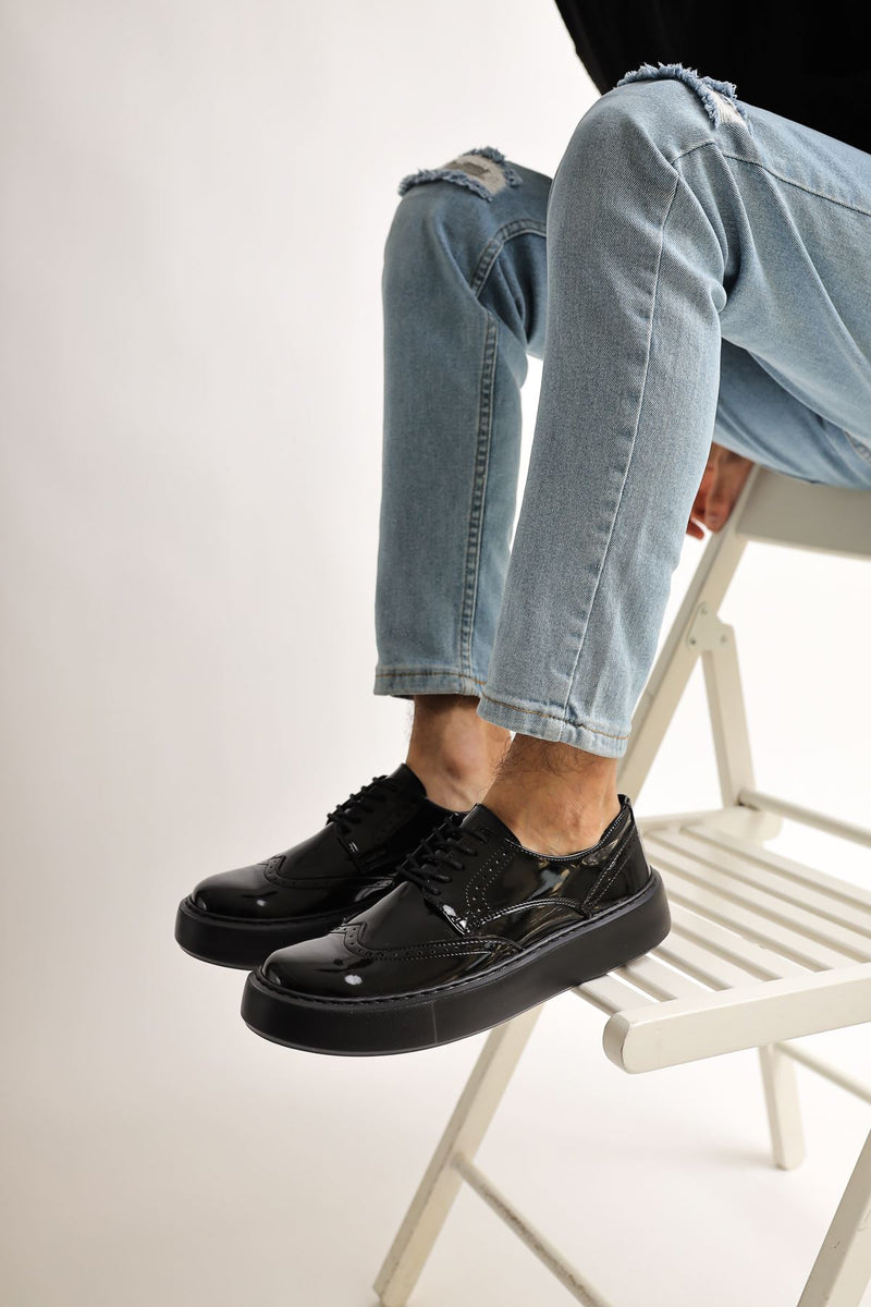 CH149 ST Patent Leather Men's Shoes BLACK - STREETMODE ™