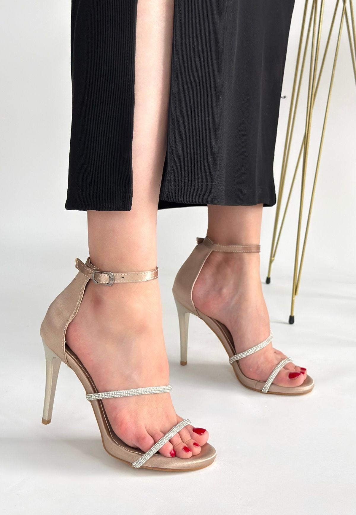 Women's Mink Satin High Heel Shoes - STREETMODE ™