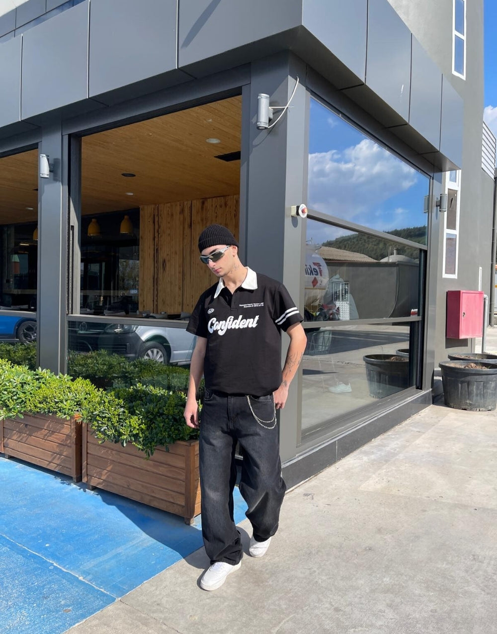 Men's Confident Collar Oversize T-Shirt - STREETMODE ™