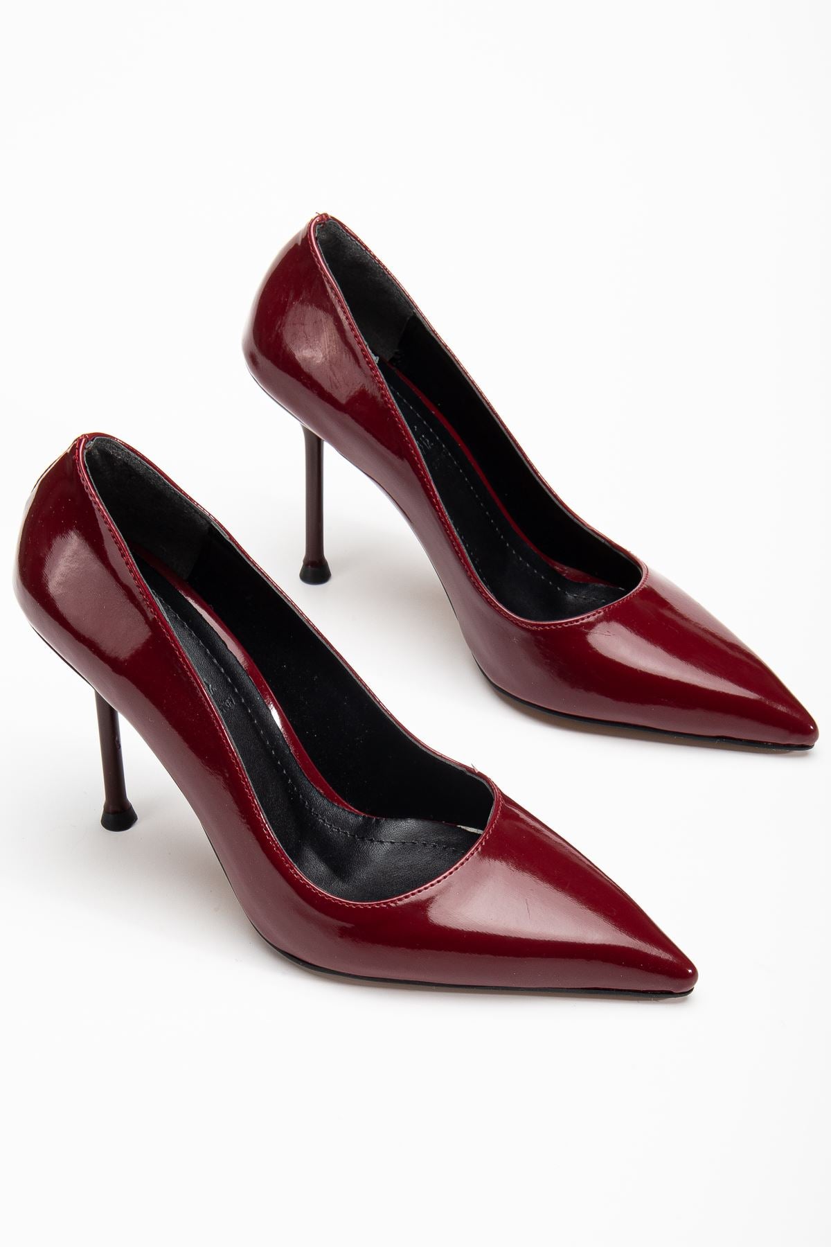Women's High Heel Shoes Burgundy Patent Leather Stiletto - STREETMODE ™