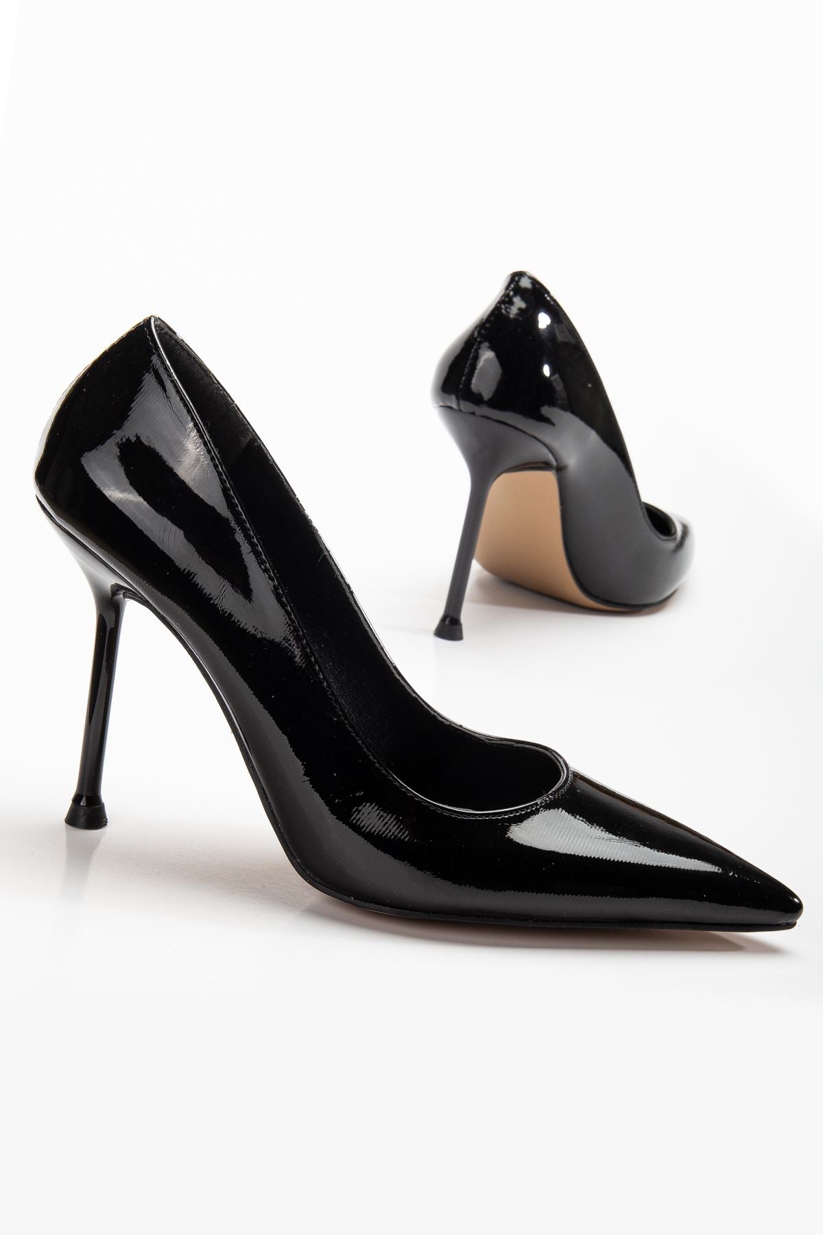 Women's High Heel Shoes Black Patent Leather Stiletto - STREETMODE ™