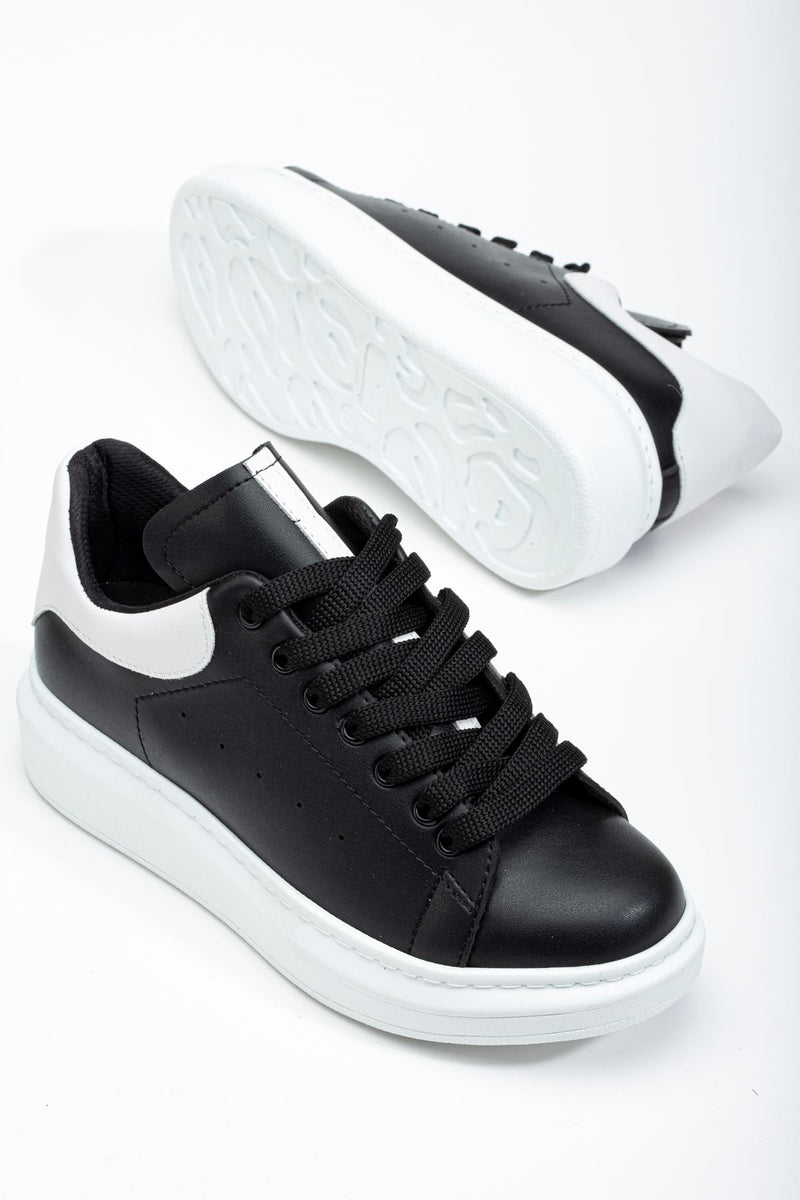 Black - White Women's Sneaker Casual Shoes - STREETMODE ™
