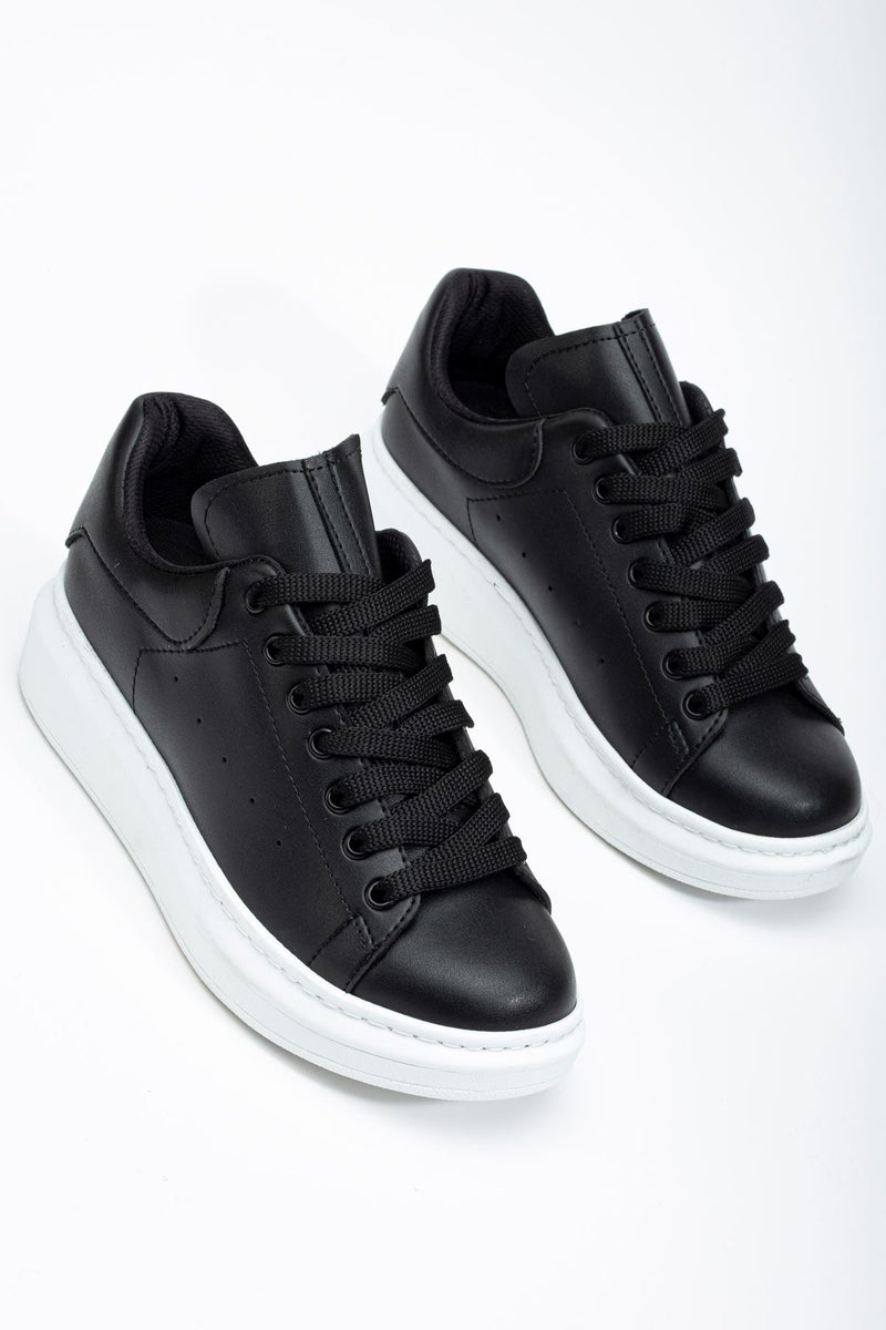 Black Women's Sneakers Casual Shoes - STREETMODE ™