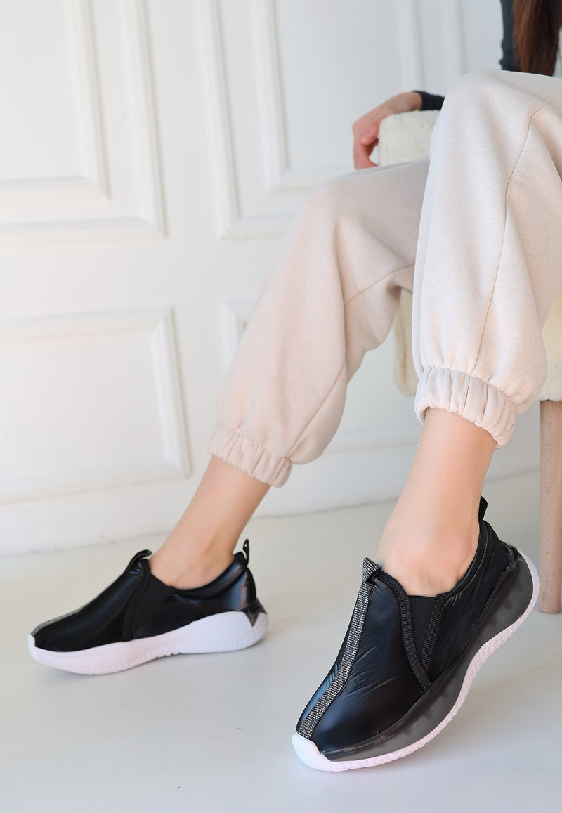 Women's Black Parachute Sneakers - STREETMODE ™