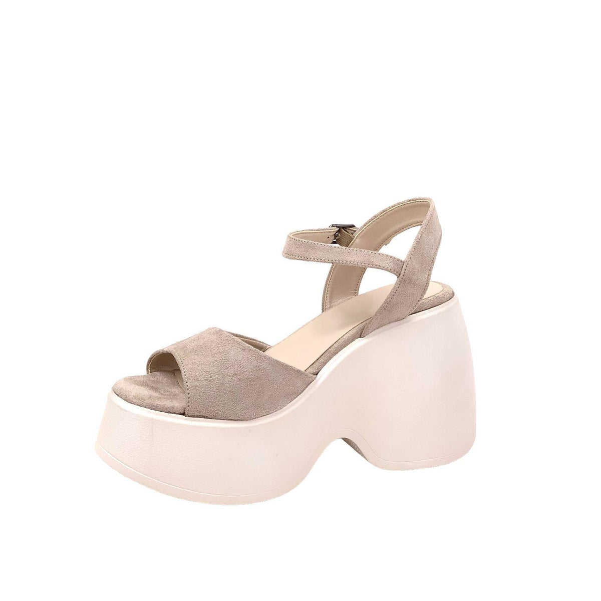 Women's Fass Skin Suede Platform High Sole Single Strap Sandals 10Cm - STREETMODE ™