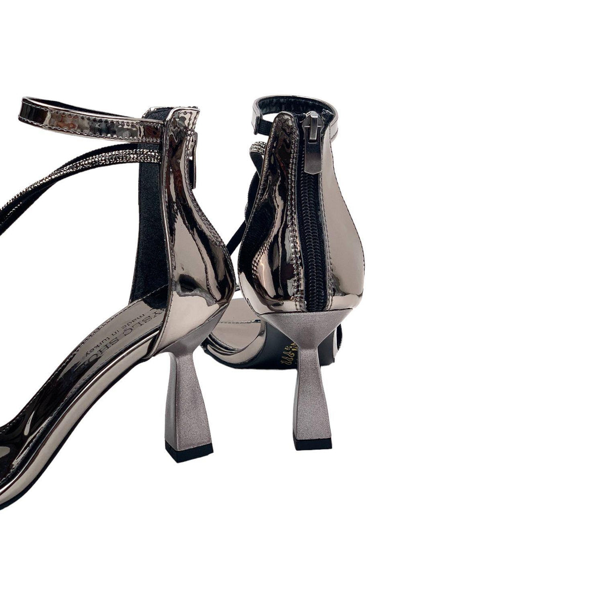 Women's Gulha Platinum Zippered Heeled Evening Dress 8 cm - STREETMODE ™