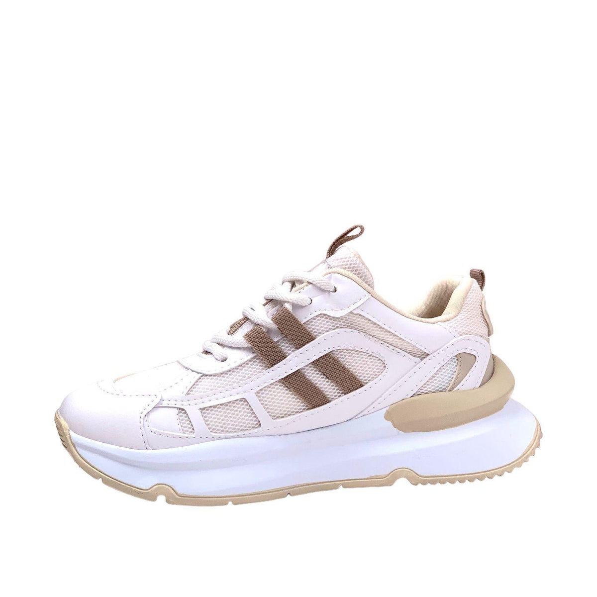 Women's Osdan White Mink Daily Sports Shoes Sneaker 4 cm - STREETMODE ™