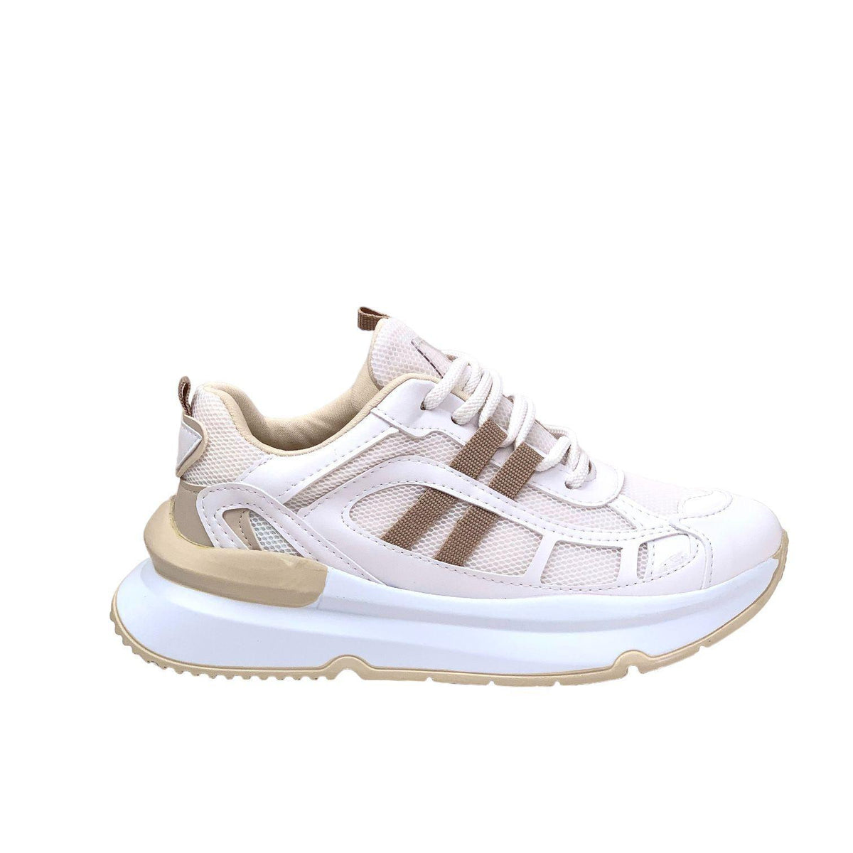 Women's Osdan White Mink Daily Sports Shoes Sneaker 4 cm - STREETMODE ™