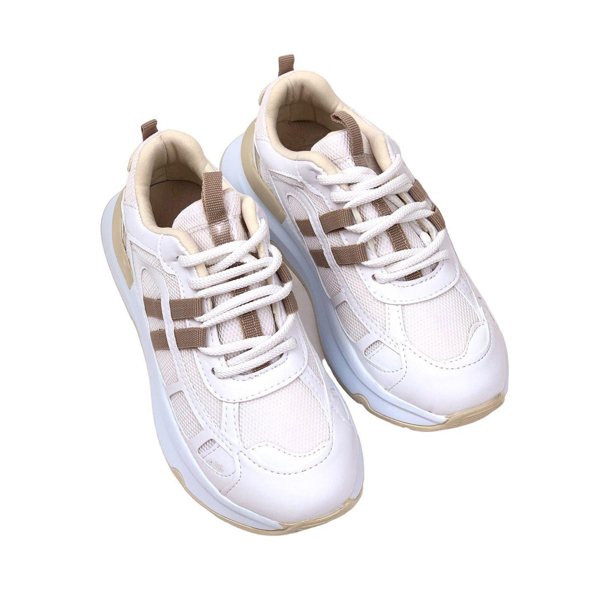 Women's Osdan White Mink Daily Sports Shoes Sneaker 4 cm - STREETMODE ™