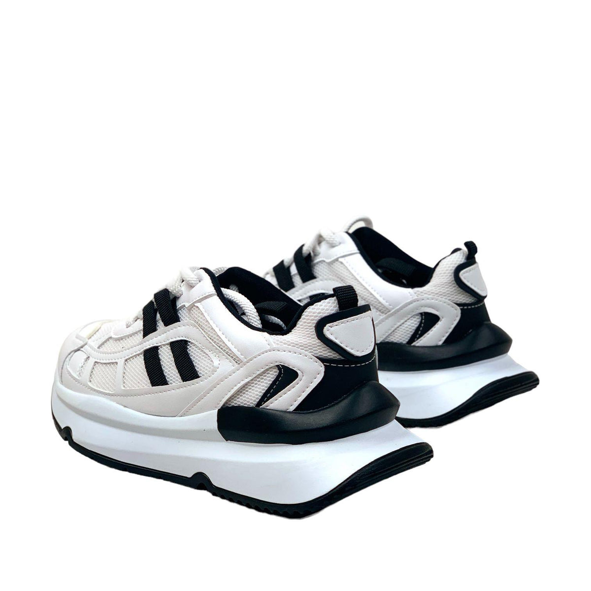 Women's Osdan BlackWhite Casual Sports Shoes Sneaker 4 cm - STREETMODE ™