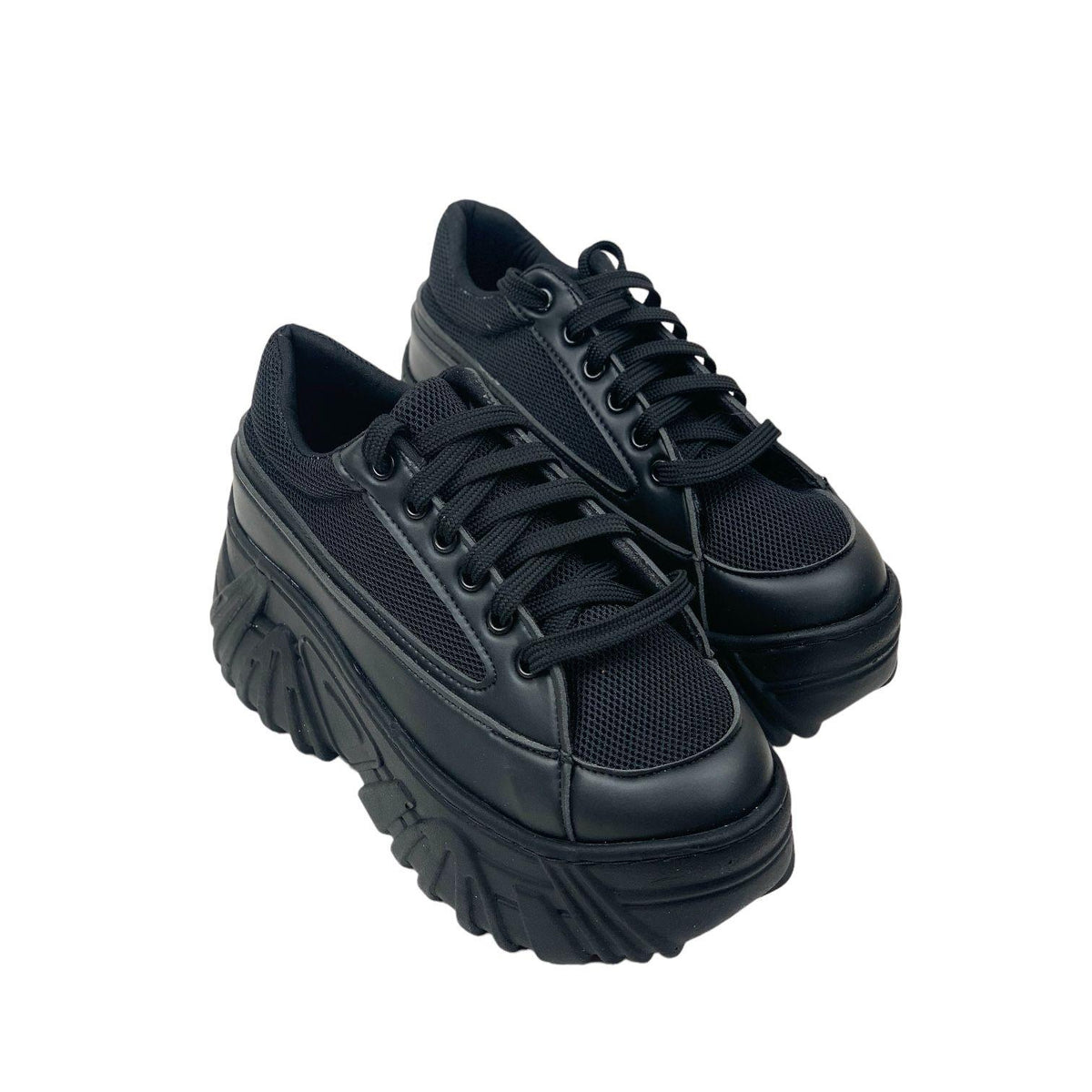 Women's shanny black high sole sneaker sports shoes - STREETMODE ™
