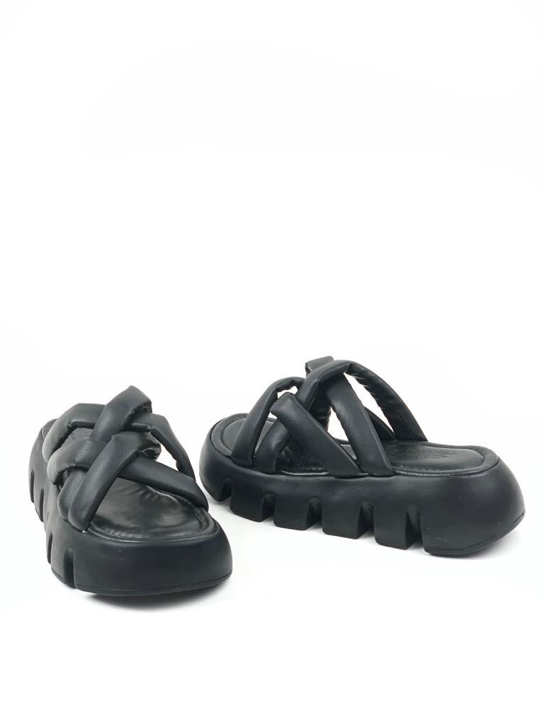Women's Senn Black Orthopedic Soft Sole Balloon Slippers - STREETMODE ™