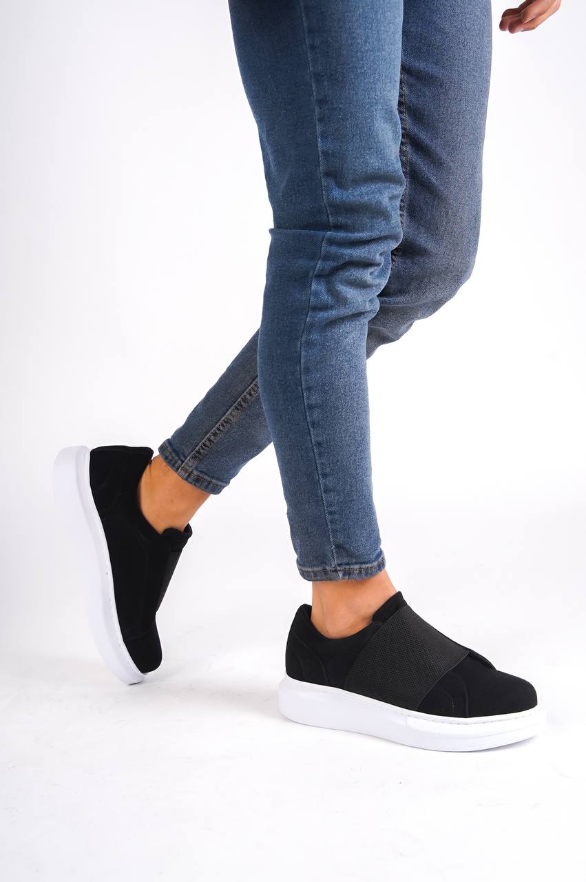 KB-040 Black Suede Laced Casual Men's Shoes - STREETMODE ™