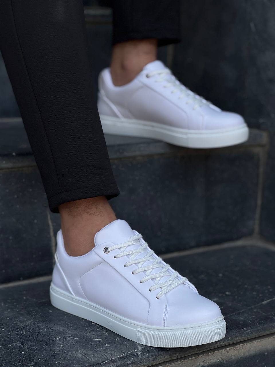 KB-BX1 White Skin High White Sole Casual Men's Shoes - STREETMODE ™