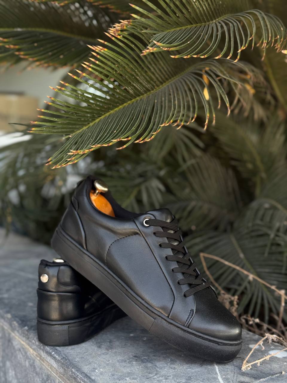 KB-BX1 Black Skin High Black Sole Casual Men's Shoes - STREETMODE ™