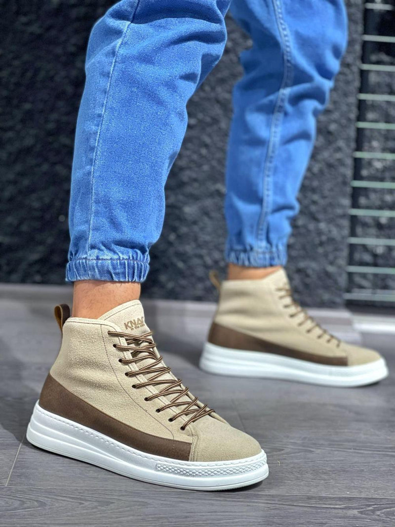 High Sole Shoes C-030 Mink Suede - STREETMODE ™