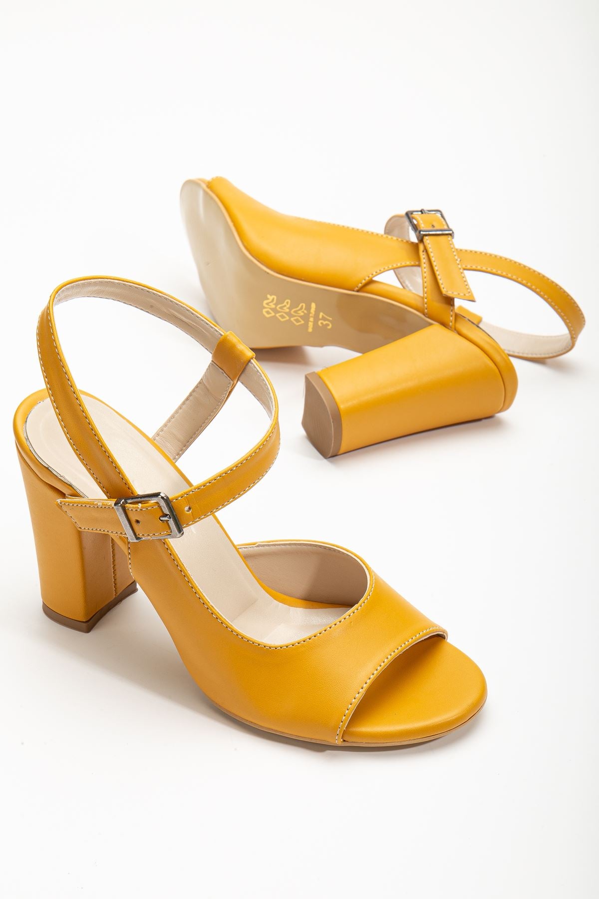 Lovisa Heeled Mustard Skin Women's Shoes - STREETMODE ™