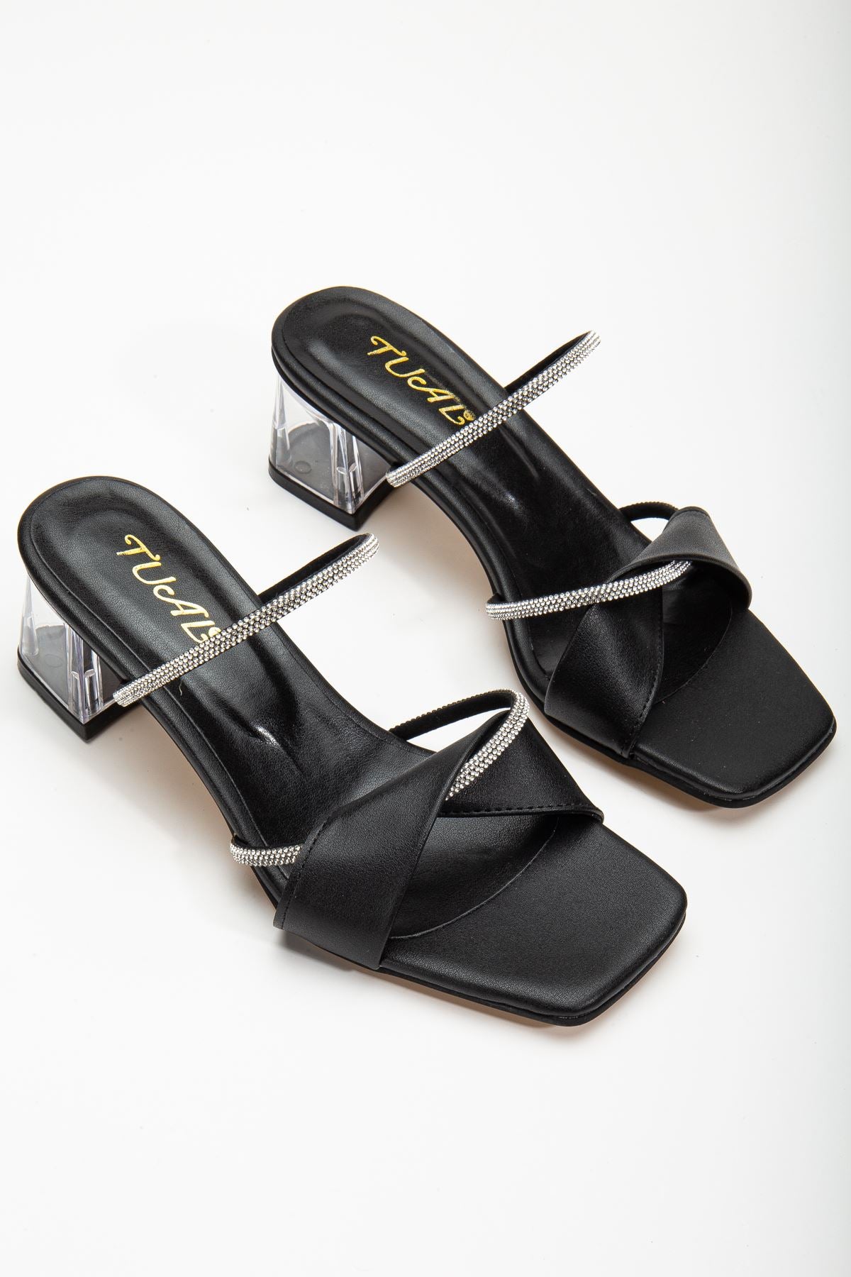 Women's Matty Black Stone Skin Low Heel Shoes - STREETMODE ™