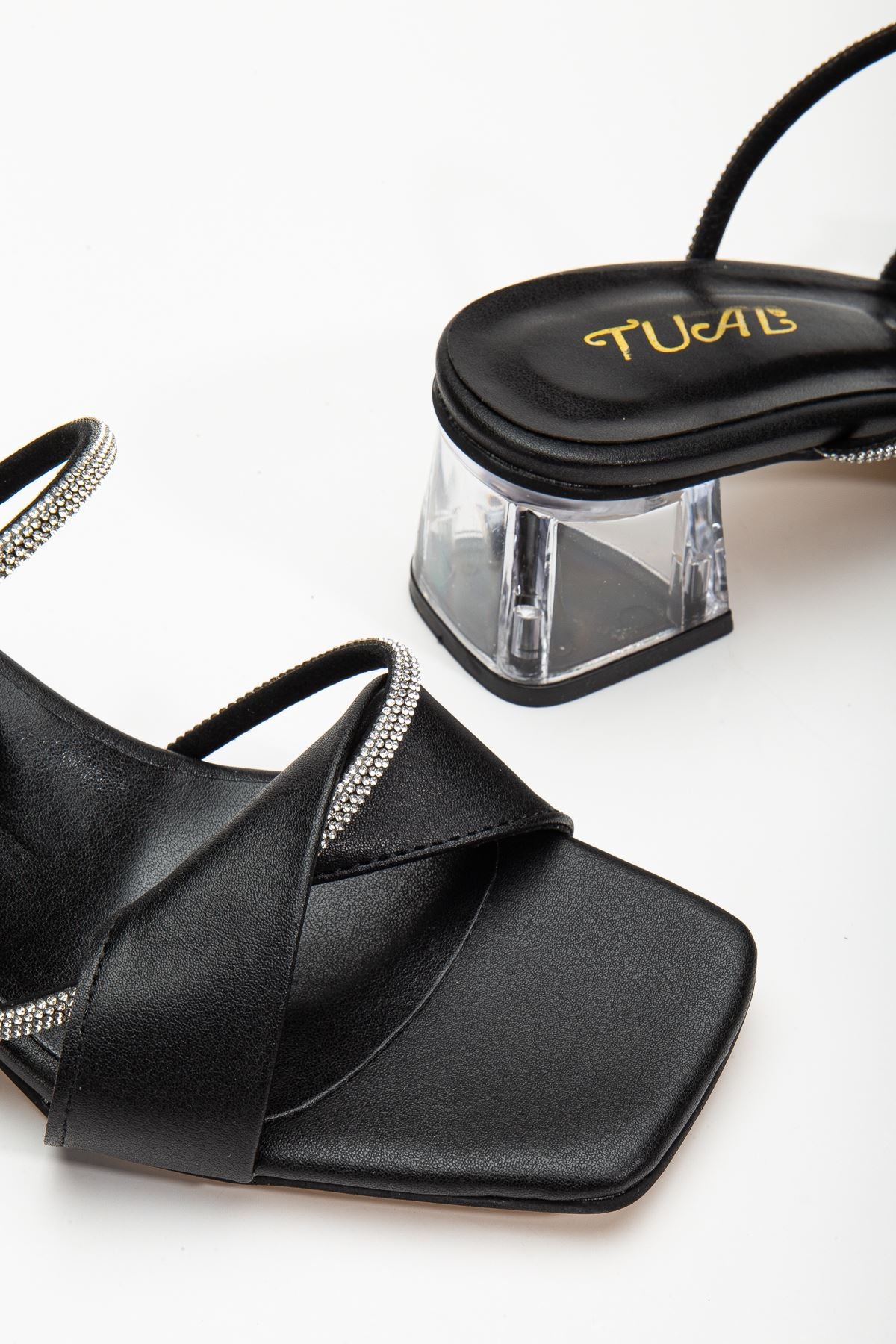 Women's Matty Black Stone Skin Low Heel Shoes - STREETMODE ™