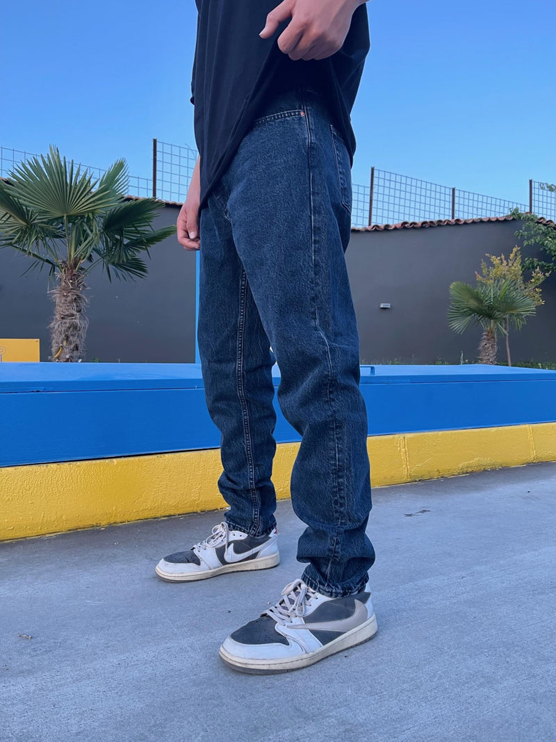 Men's BEAR Deep Navy Mom Jean Trousers - STREETMODE ™