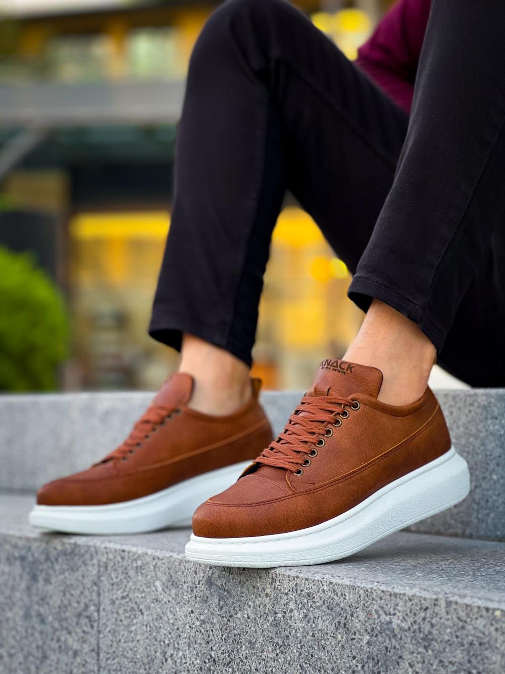 Men's Casual Sneakers Shoes 814 Tan - STREETMODE ™